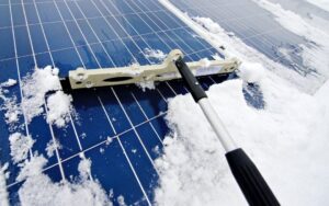 solar panels in winter